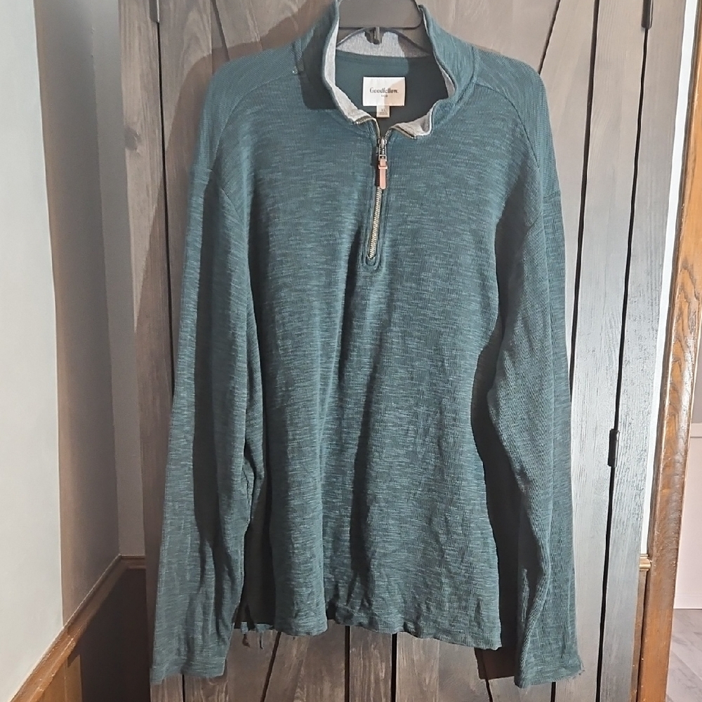 Goodfellow Dark Green Half-Zip Pullover